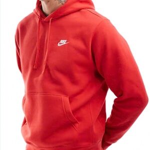 Nike Men's Bold Red Pullover Hoodie